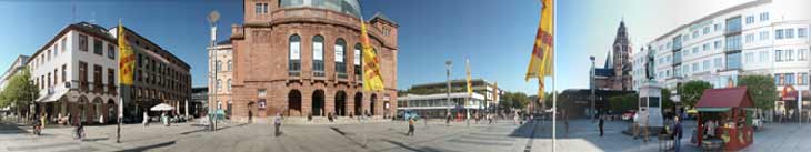 Panoramafoto Gutenbergplatz Mainz