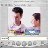 QuickTime Player mit Startbild: Zwei Studenten beim Experiment